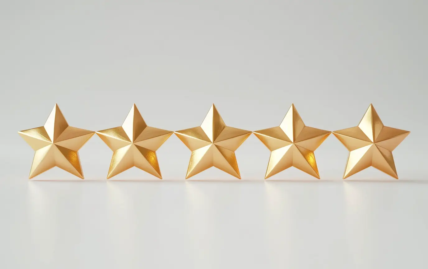 a row of gold stars