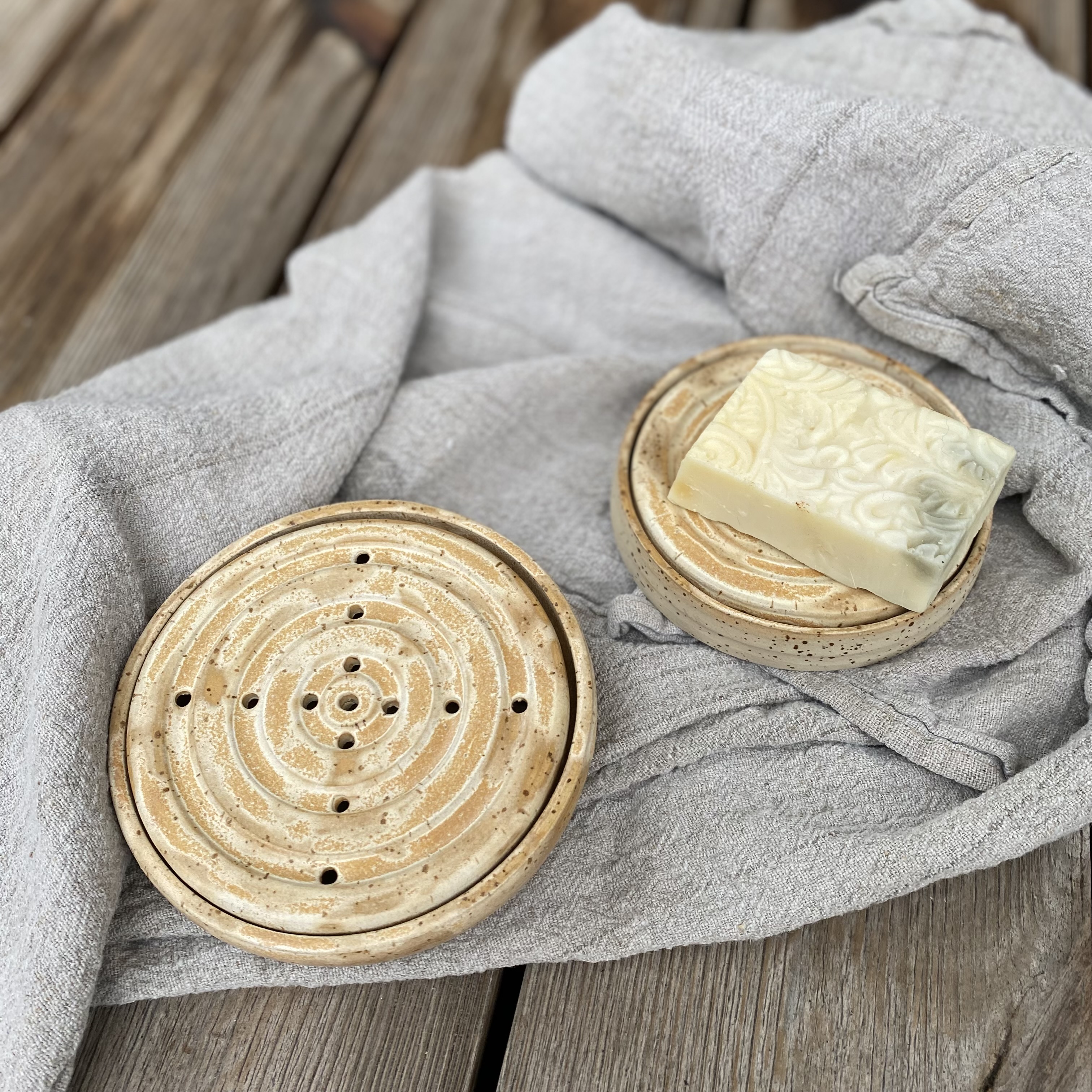 a plate with a piece of cheese on it