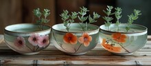 a group of plants in a bowl