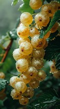 a bunch of yellow berries on a plant