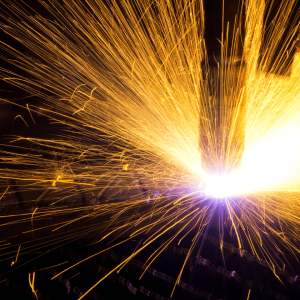 a close up of a sparks