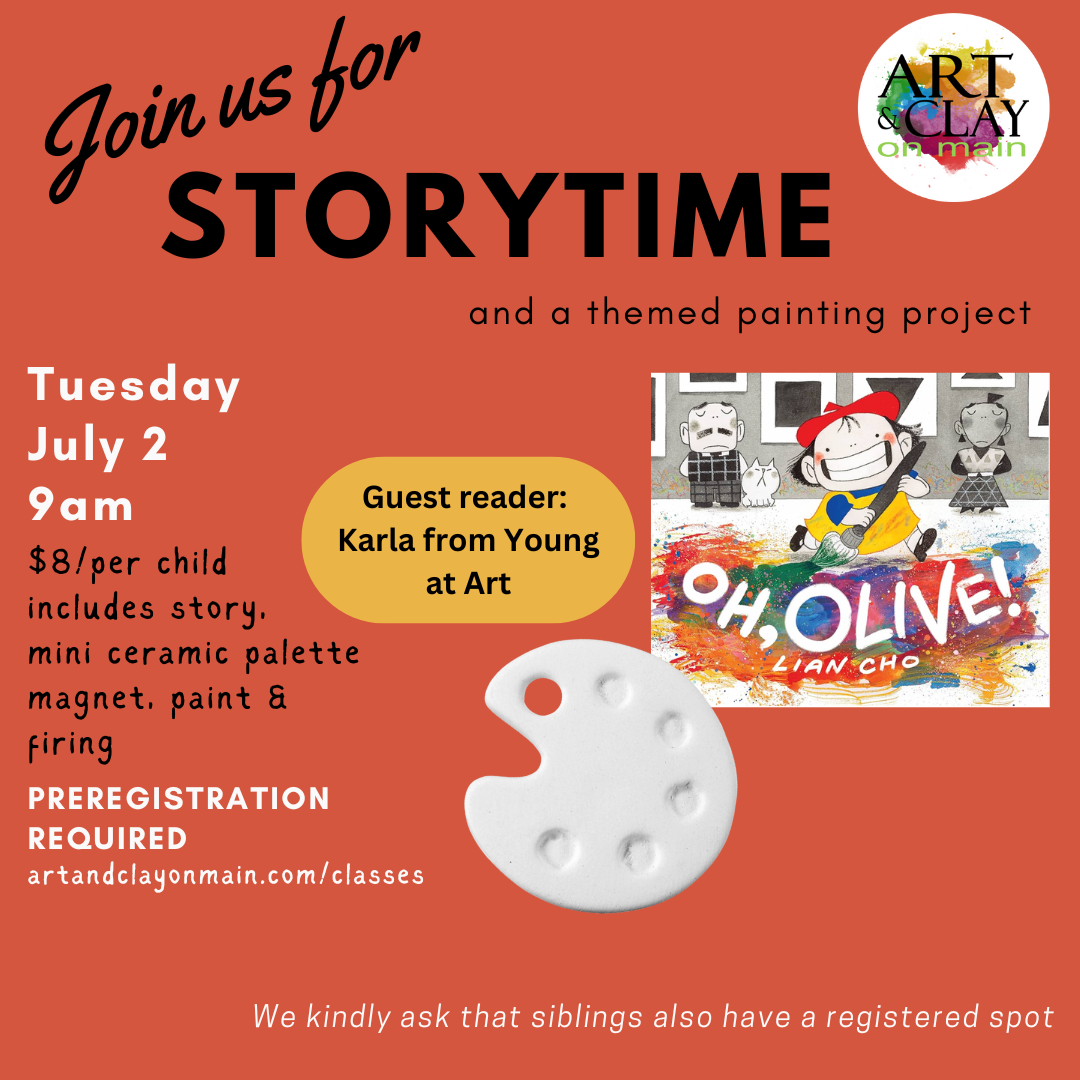 a poster for a storytime event