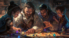 a group of people playing a game