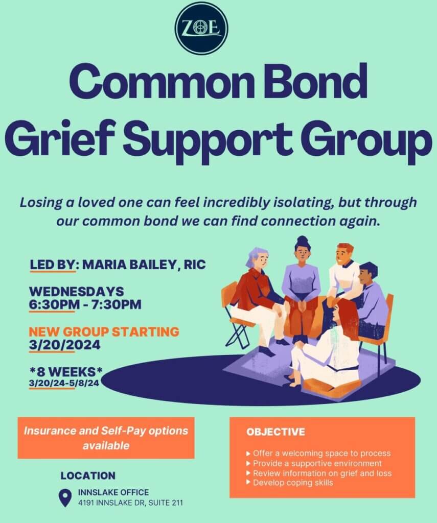 a poster for a support group