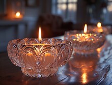 a close up of candles