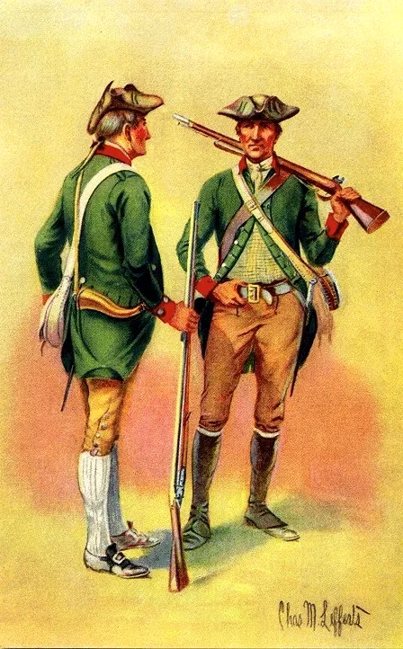 a man holding a rifle and another man holding a rifle