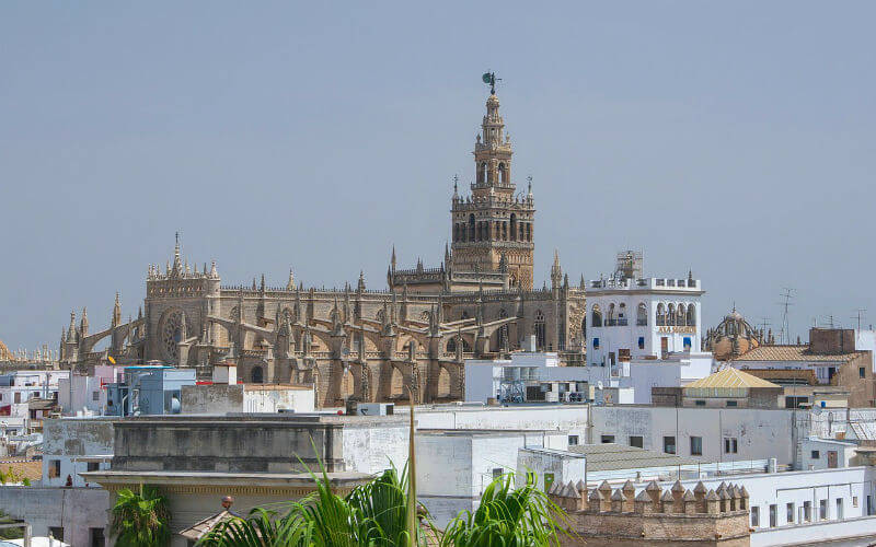 a large building with a tower