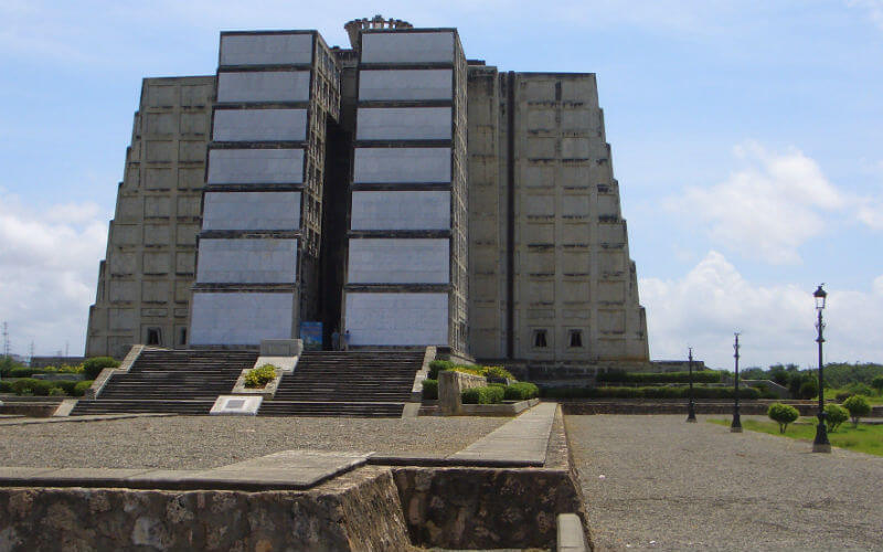 a building with a large staircase