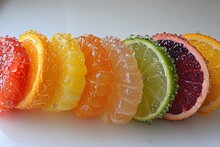 a row of fruit slices