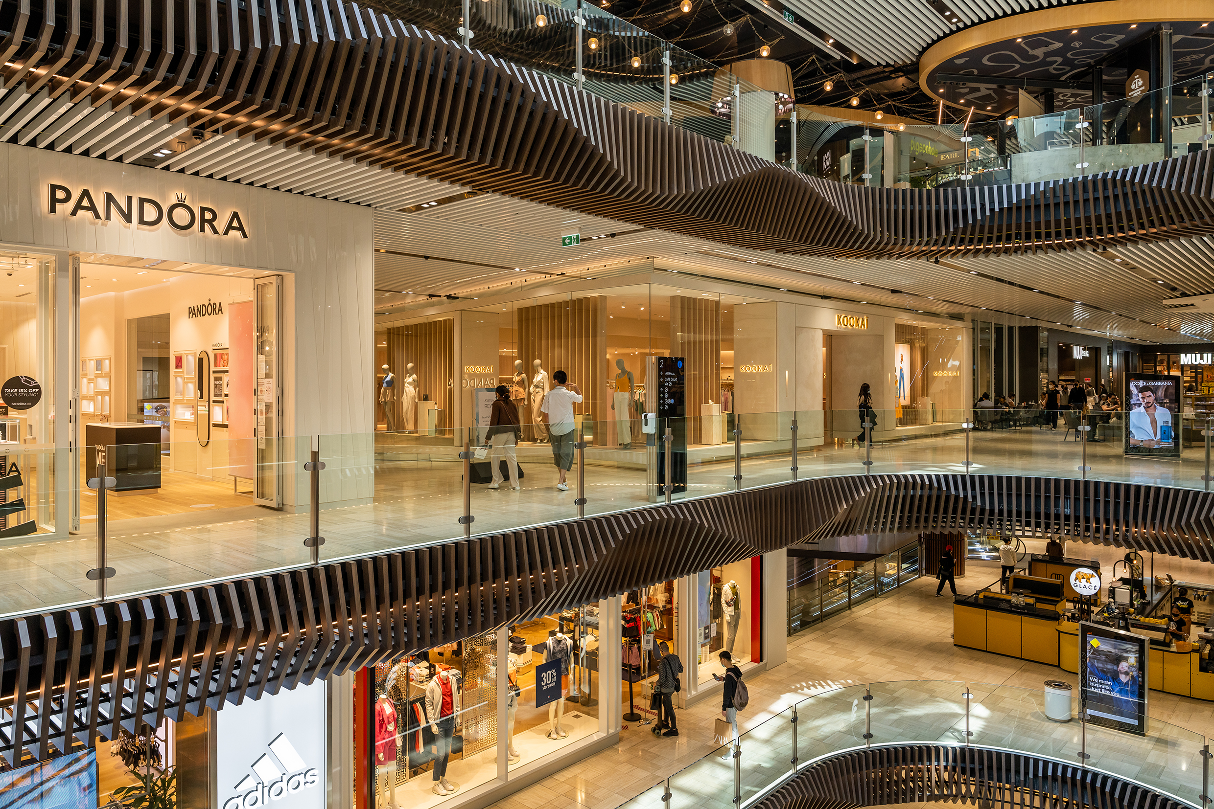 a large shopping mall with many shops