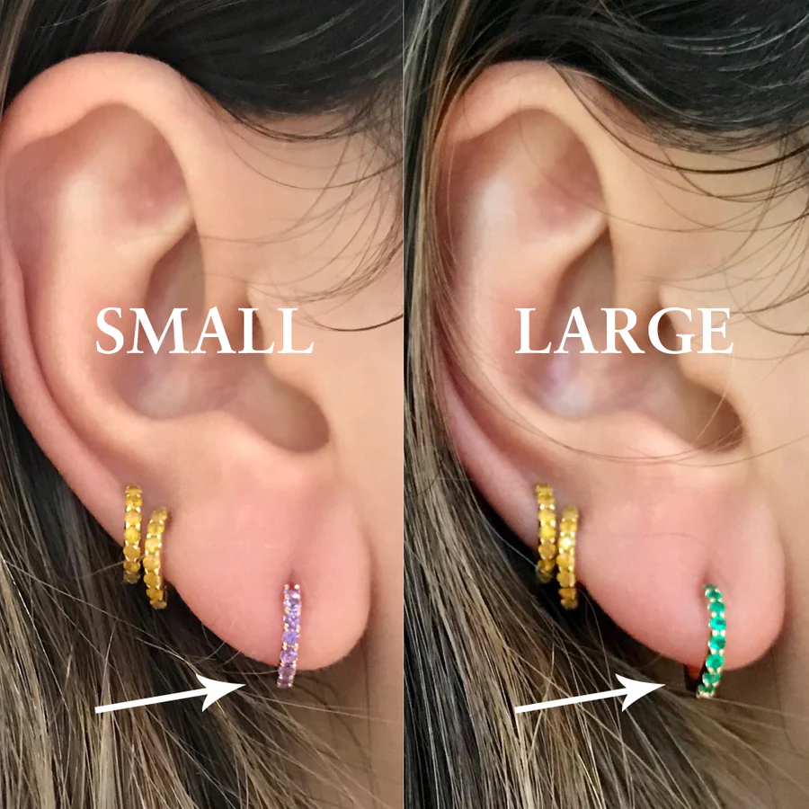 a comparison of a pair of earrings