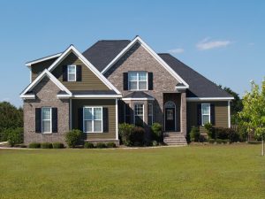 a house with a lawn