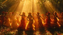 a group of women dancing in the sun