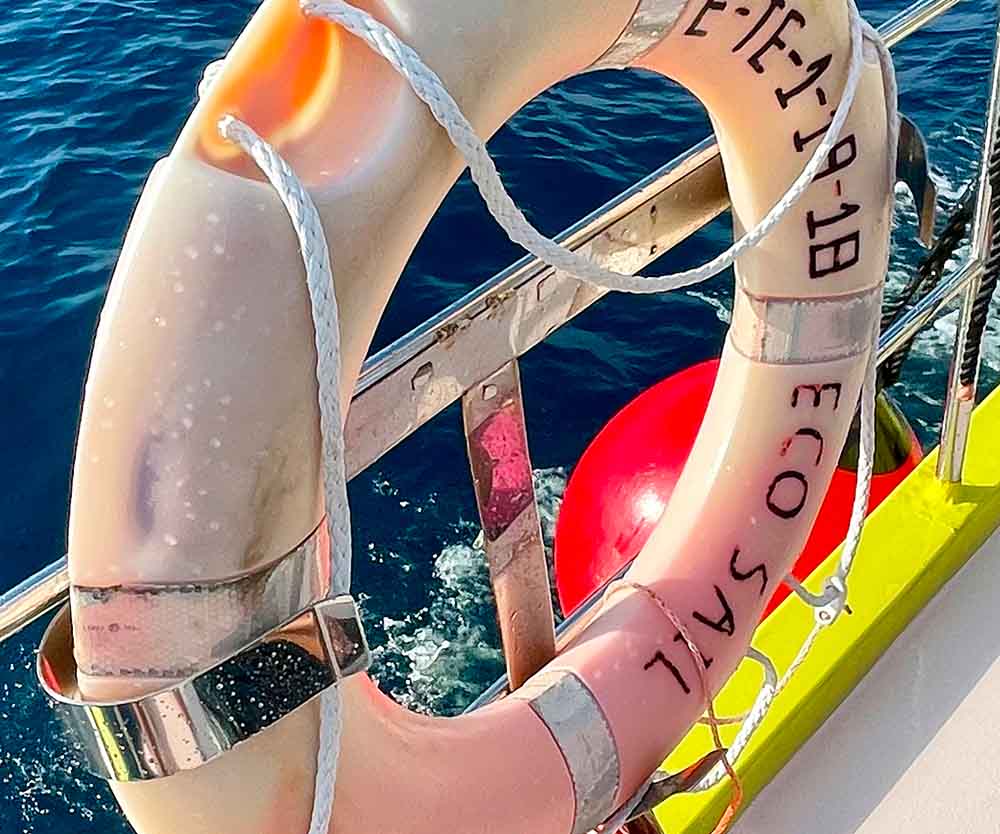 a life preserver on a boat