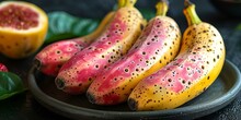 a group of bananas on a plate