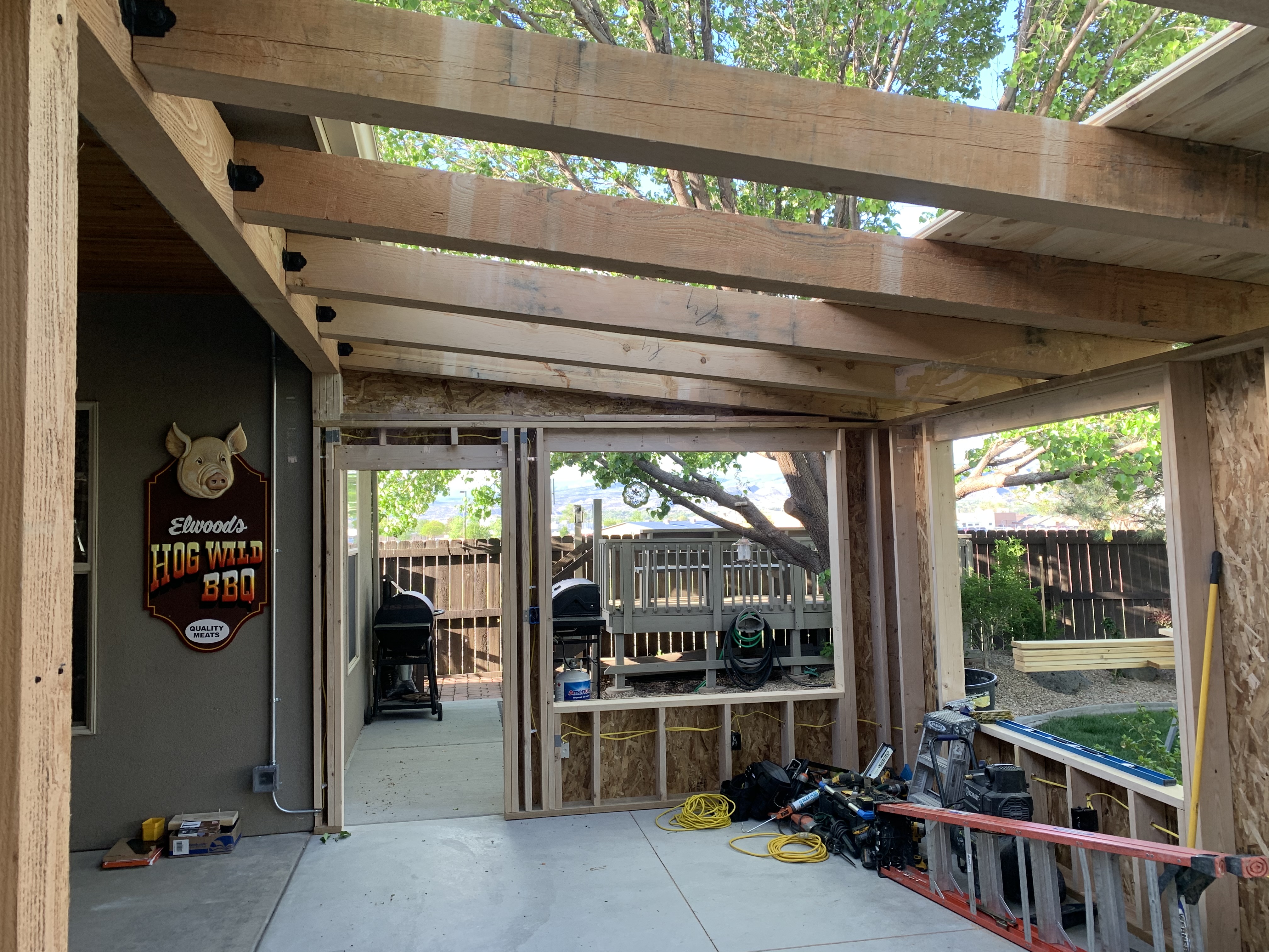 a patio under construction with a deck and a deck with a patio and a deck with a deck and a patio with a deck and a deck with a deck and a patio with a deck and a