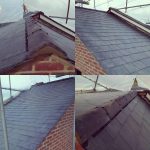 a collage of a roof