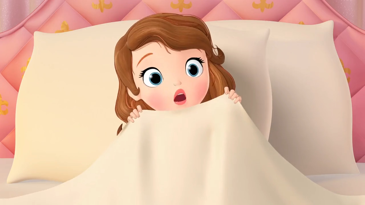 a cartoon of a girl hiding under a blanket