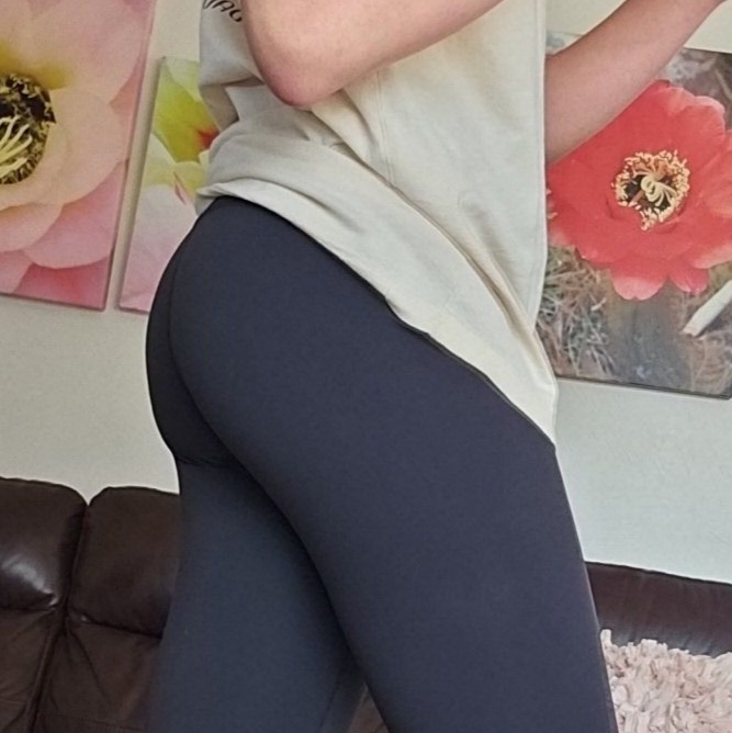 a woman in tight pants