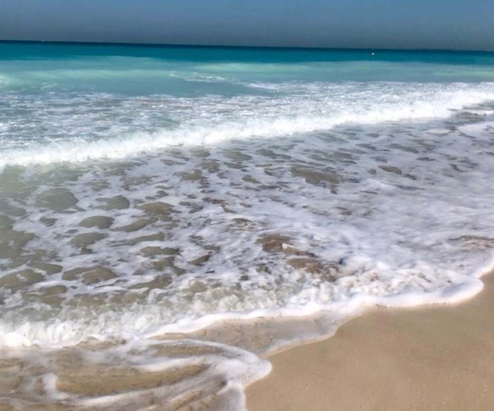 waves crashing on a beach