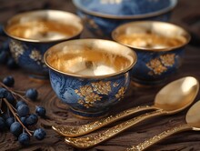 a group of bowls and spoons