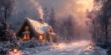 a house with snow on the roof