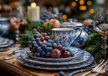 a plate of fruit on a table