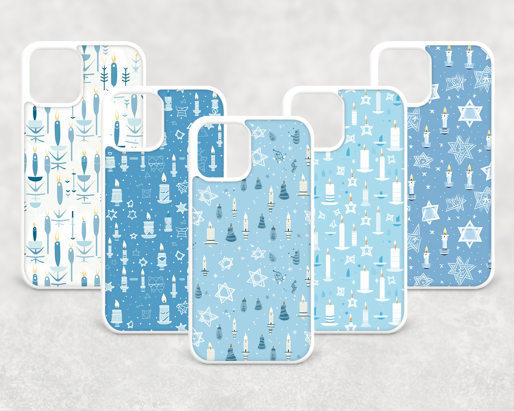 a group of phone cases
