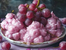 a plate of pink food