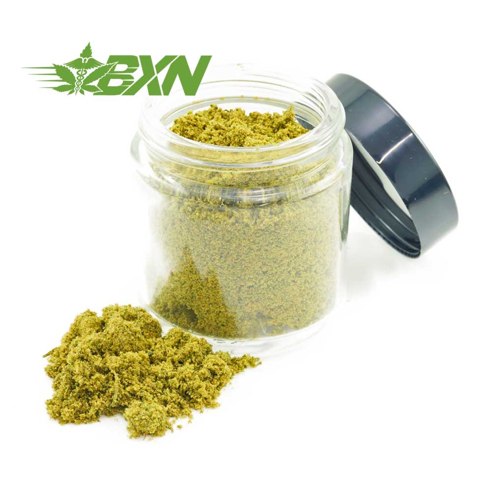 a jar of green powder