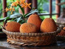 a basket of fruit on a table