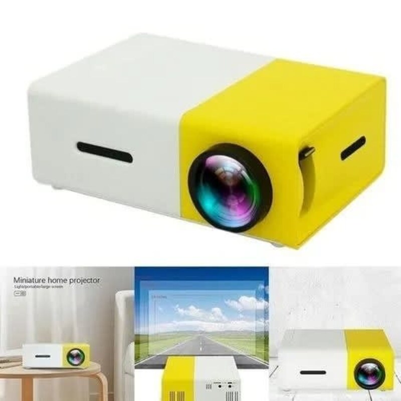 a yellow and white projector