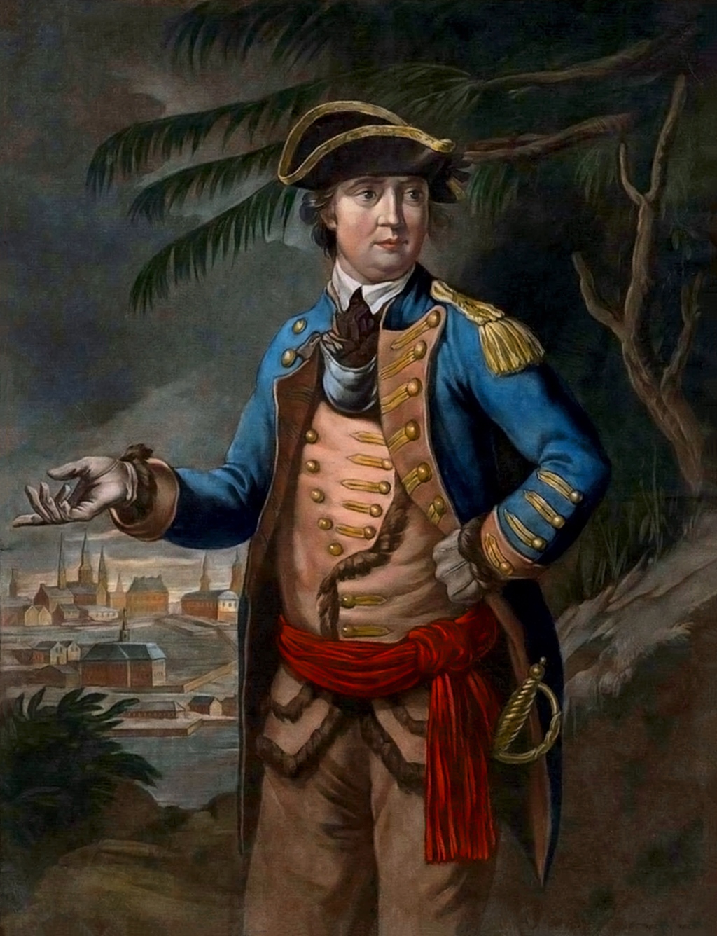 a painting of a man in a military uniform