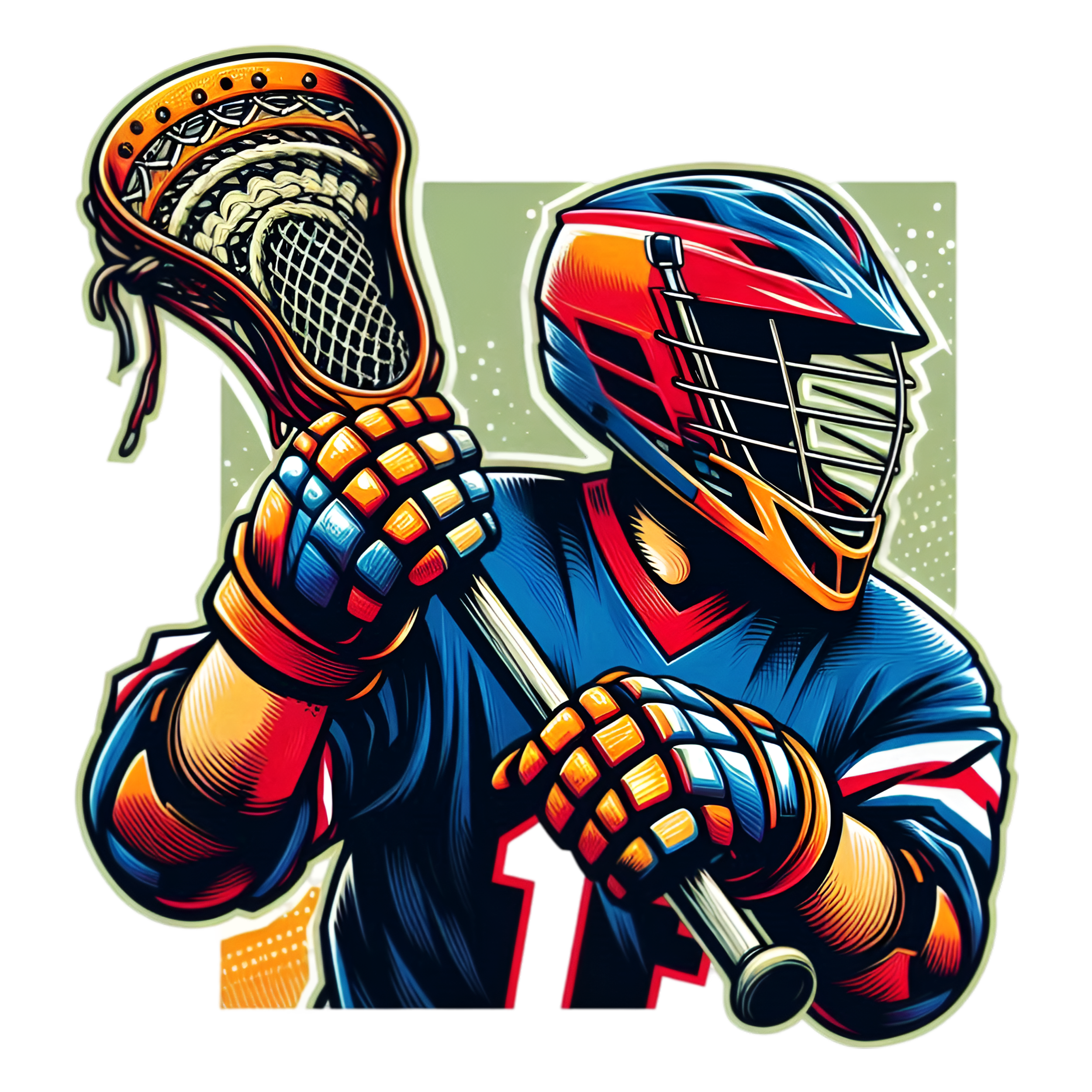 a lacrosse player holding a stick