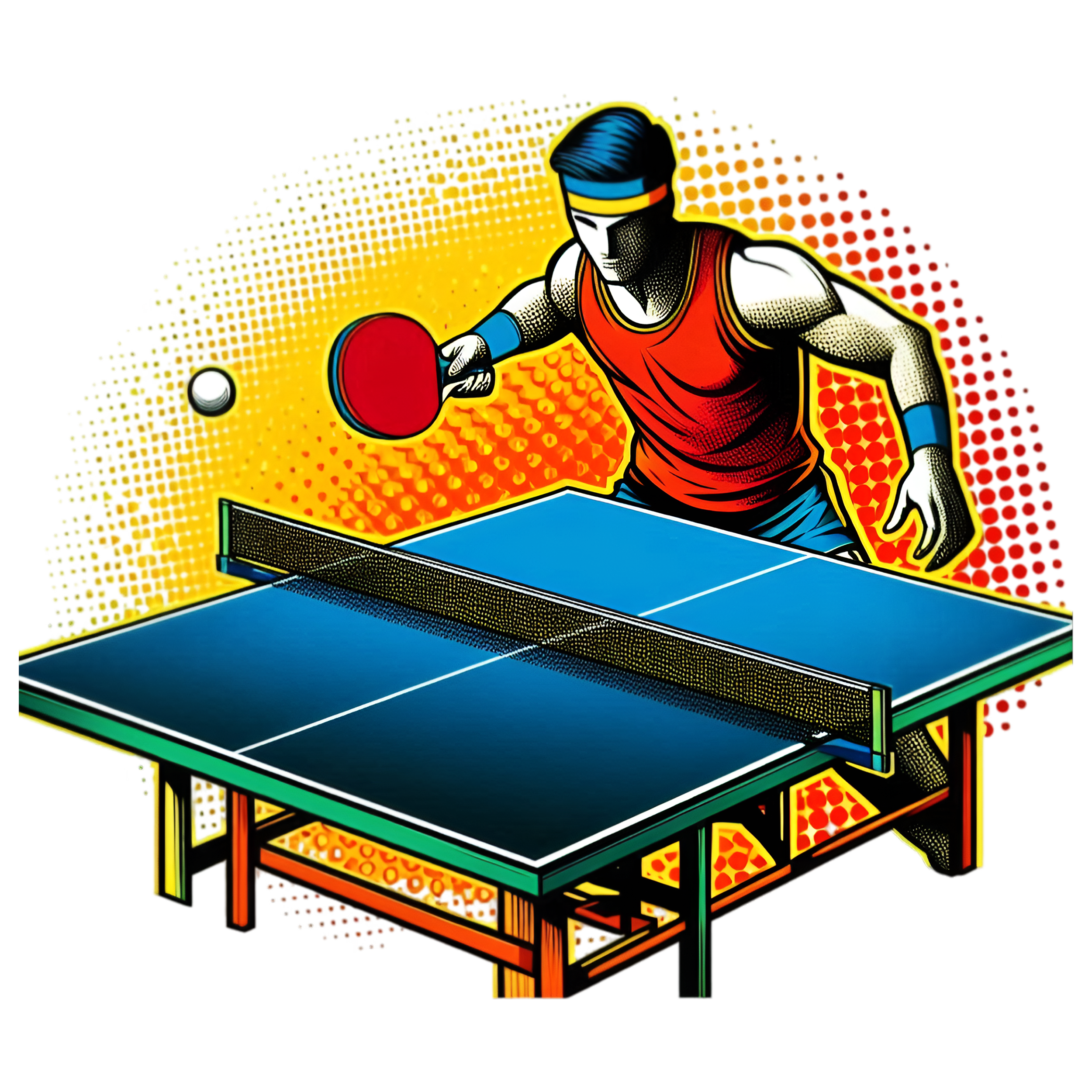a man playing ping pong
