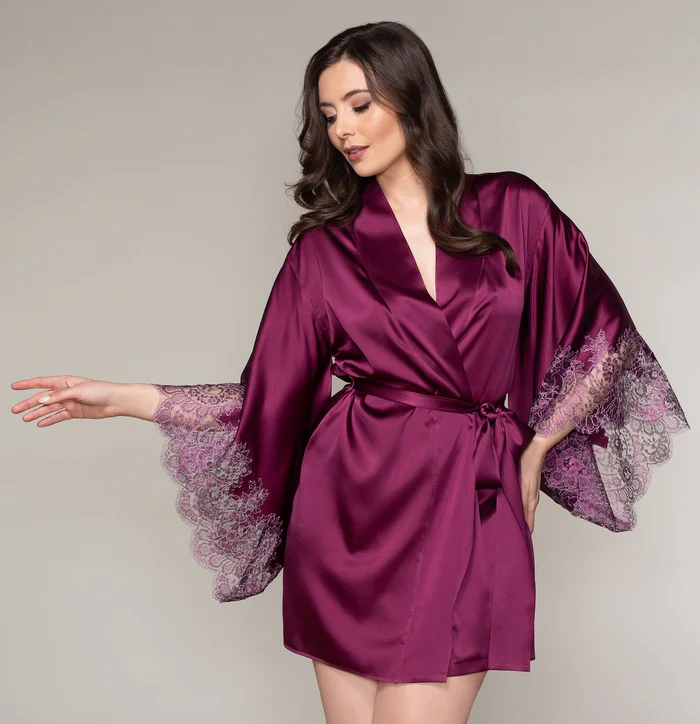 a woman in a purple robe