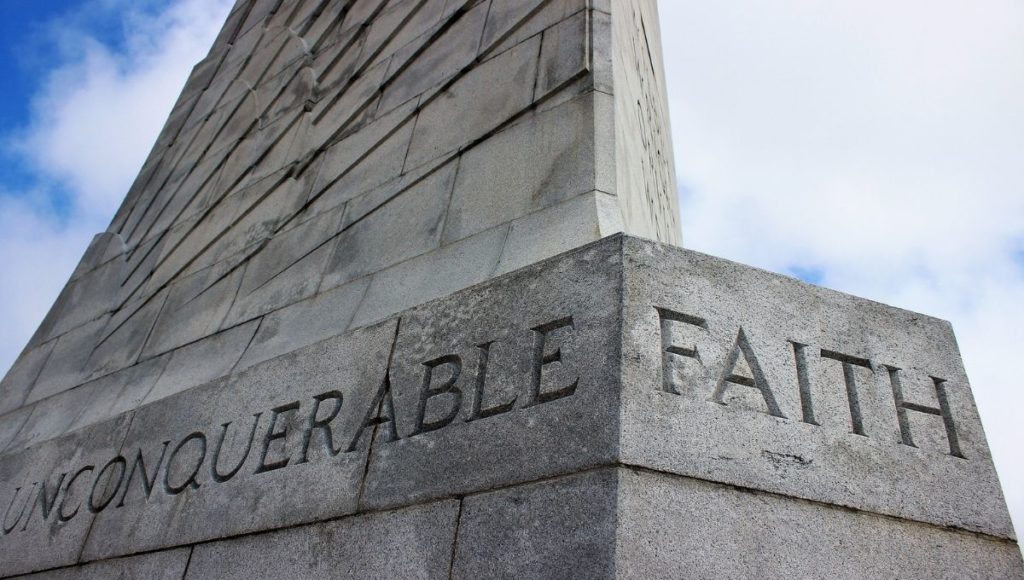 a close up of a monument