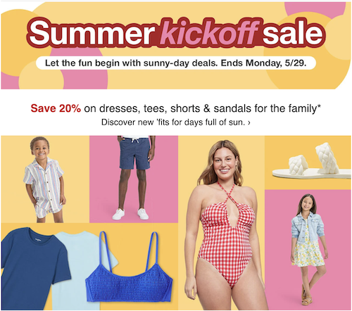 a advertisement for a summer kickoff sale
