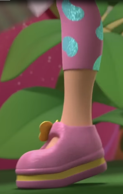 a cartoon character leg and foot