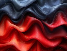 a red and blue wavy fabric