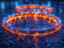 a glowing rings with lights