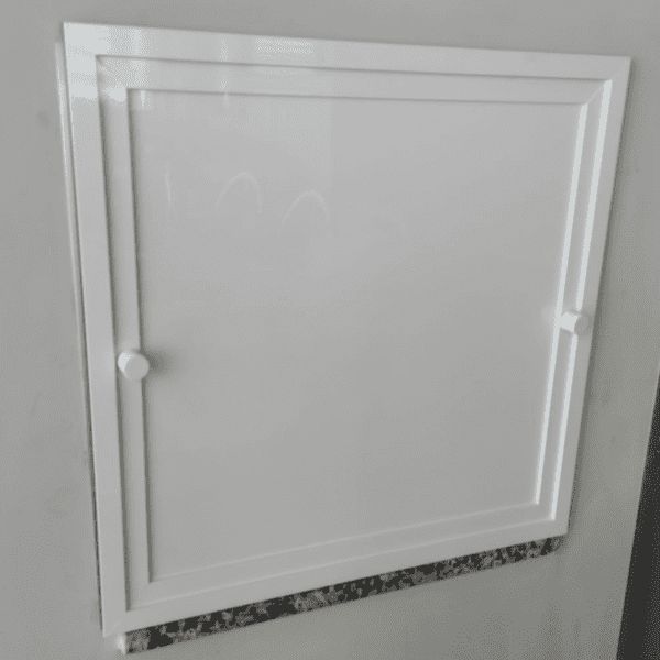 a white door on a wall