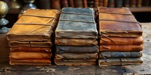 a stack of old books