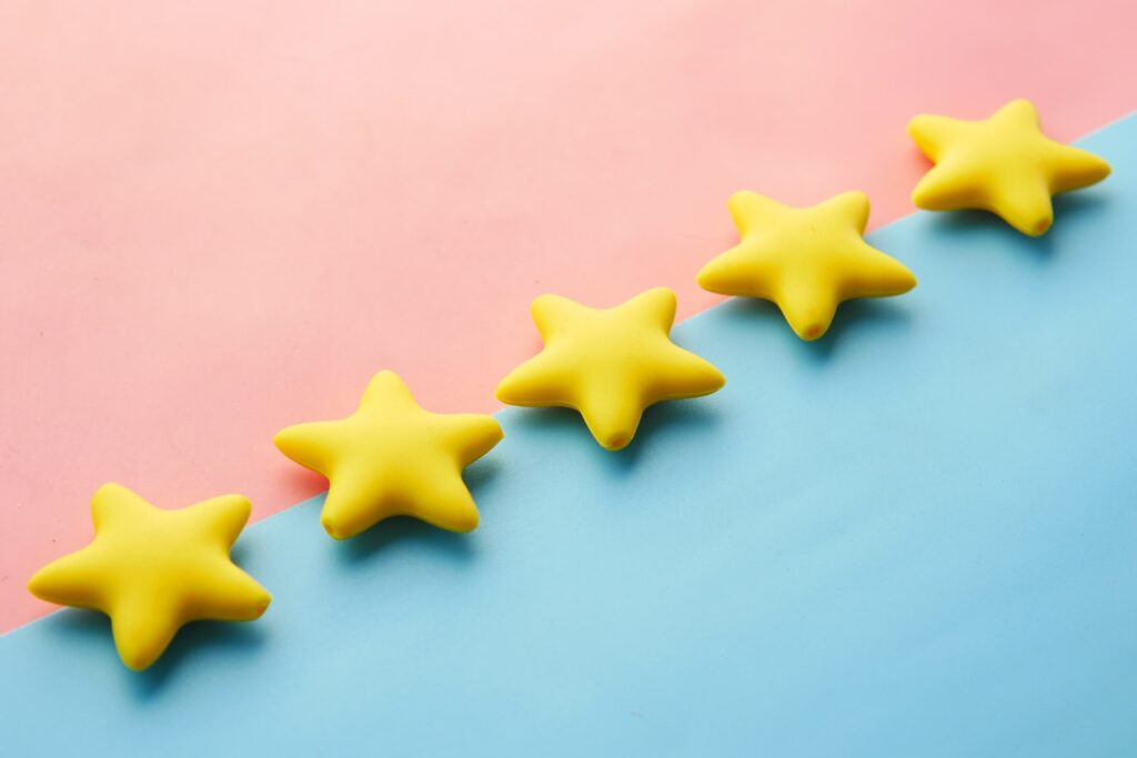 a row of yellow stars