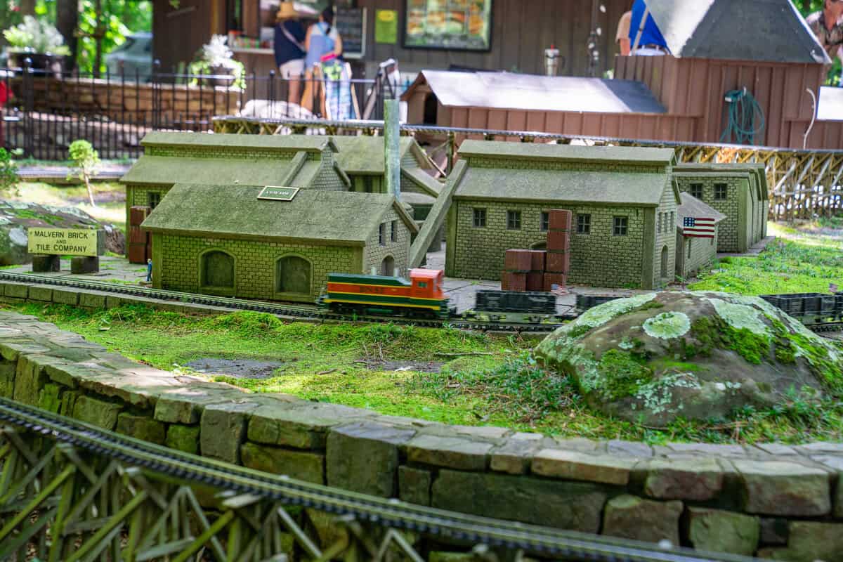 a model train set up