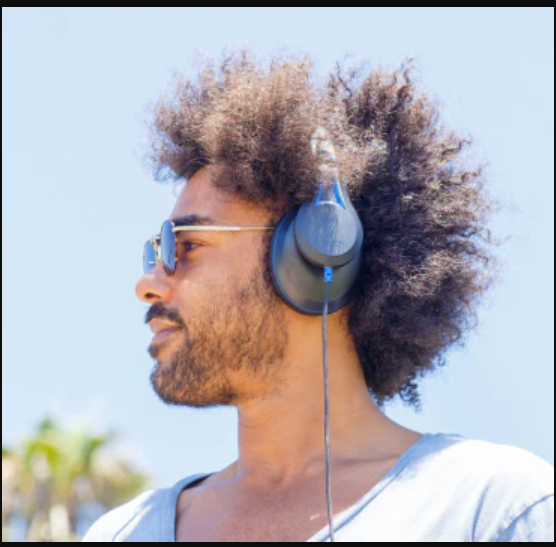 a man wearing headphones