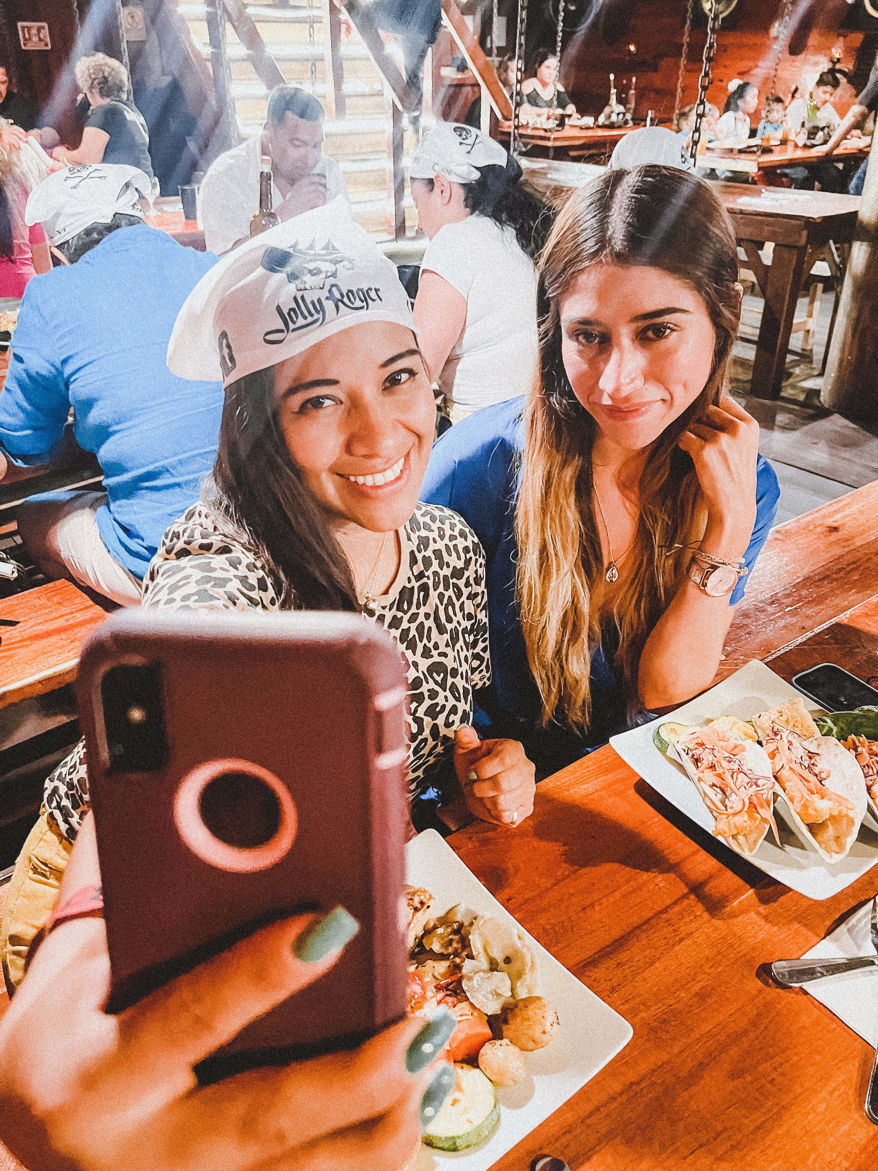 a selfie of two women