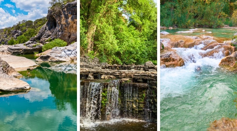 a collage of different types of water