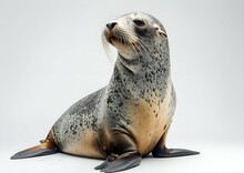 a seal with a white background