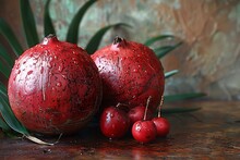 a group of red fruits